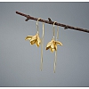 S925 Magnolia Dangle Earrings PWB400