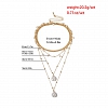 Water Drop Pearl Pendant Gold Multi Layered Necklace PW988