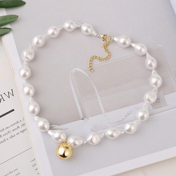 Eleagnt simple pearl necklace PW944