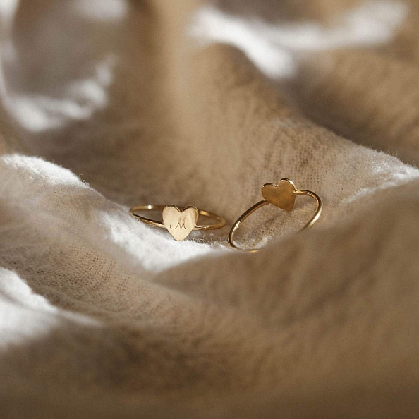 Heart Ring with Initials PW839