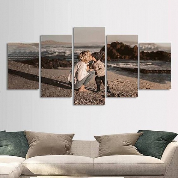 Personalized Photo Painting 5pcs Contemporary Wall Art Home Decoration PW243