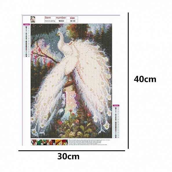 5D Full Round Drill Diamond Painting-Peafowl PW721