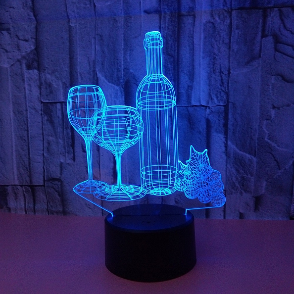 3D  Bottle Illusion Lamp Gift 7/16 Colors PW553