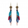  Boho Gypsy Feather Long Earrings PWB034