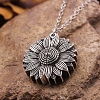 A True Friendship Is A Journey Without An End Sunflower Necklace PWB037
