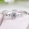 S925 Sterling Silver Snowflake Ring PWB241