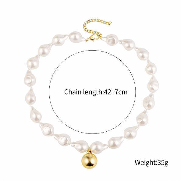 Eleagnt simple pearl necklace PW944