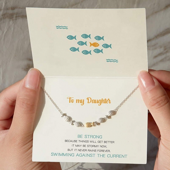 Swimming Against the Current Necklace PWB356