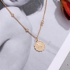 12 Constellations Coin Pendants Necklace  PW884