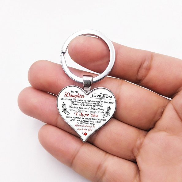 To My Daughter Love Mom Heart Necklace PW832