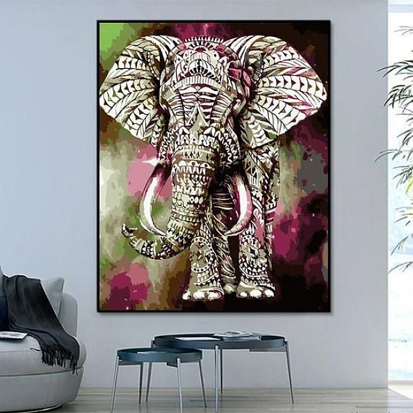 Animal Elephant Paint By Numbers Kits PW166