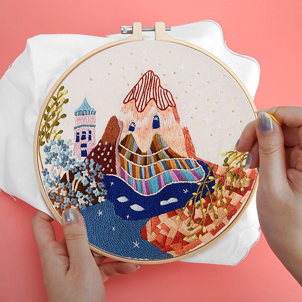 Mountain -Embroidery Kit(30x30cm) PW667