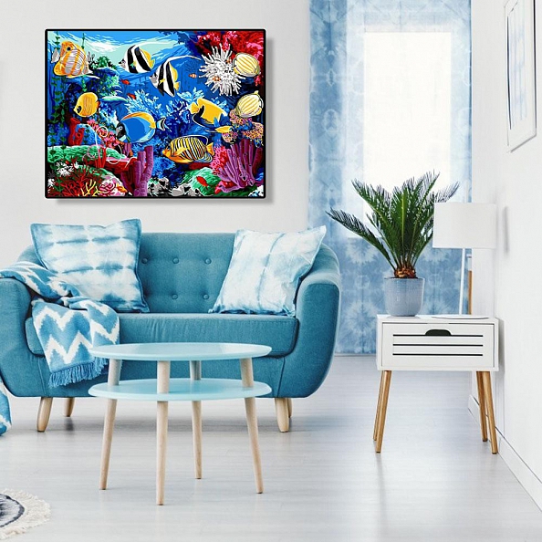 DIY Paint By Numbers Kit(40x50cm) Ocean Fish PW763