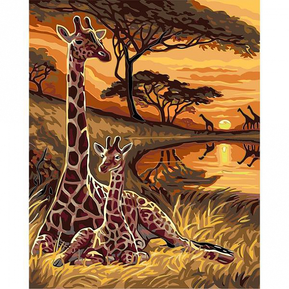 Paint By Numbers Kit-Giraffes (40*50 CM) PW612