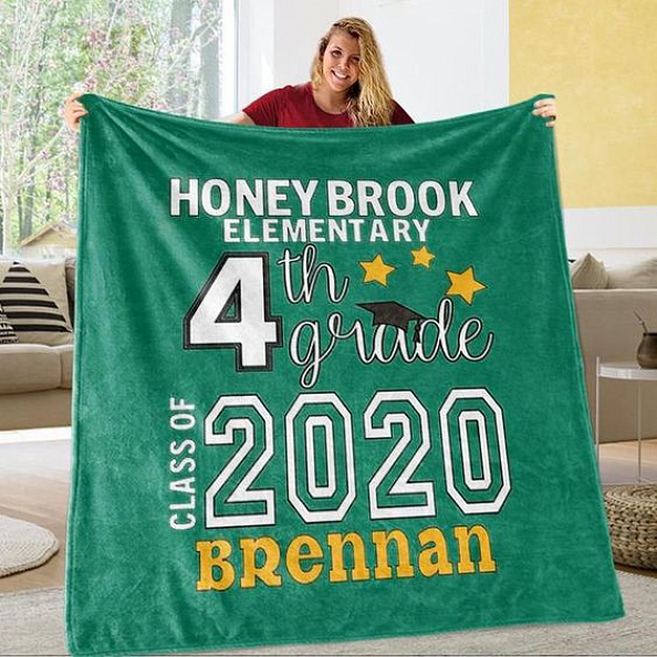 Personalized Graduation Fleece Blanket PW068