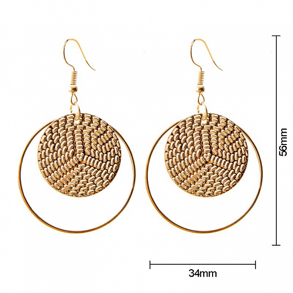 Retro exaggerated gold earrings PWB133