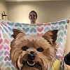 Custom Dog Blankets Personalized Pet Photo Blankets Painted Art Portrait Fleece Blanket PW005
