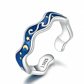 Van Gogh's stars Sterling SIlver Ring PWB470