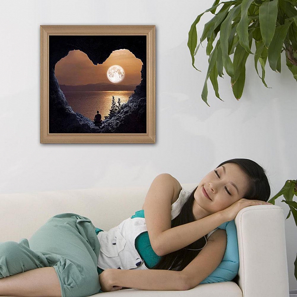 DIY Full Round Drill Diamond Painting - Heart Mountain PW705