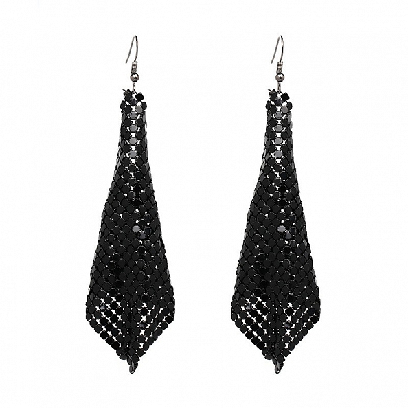 Metallic sparkly tassel earrings PWB166