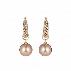 Gold Plated Pearl Drop Earrings PWB242
