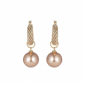 Gold Plated Pearl Drop Earrings PWB242