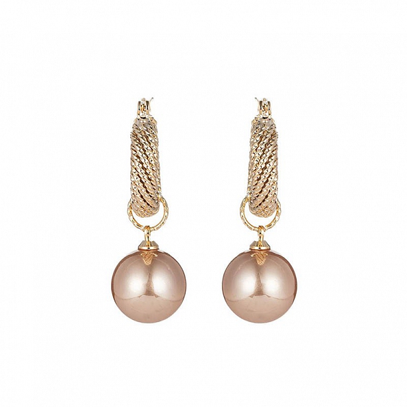Gold Plated Pearl Drop Earrings PWB242