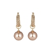 Gold Plated Pearl Drop Earrings PWB242