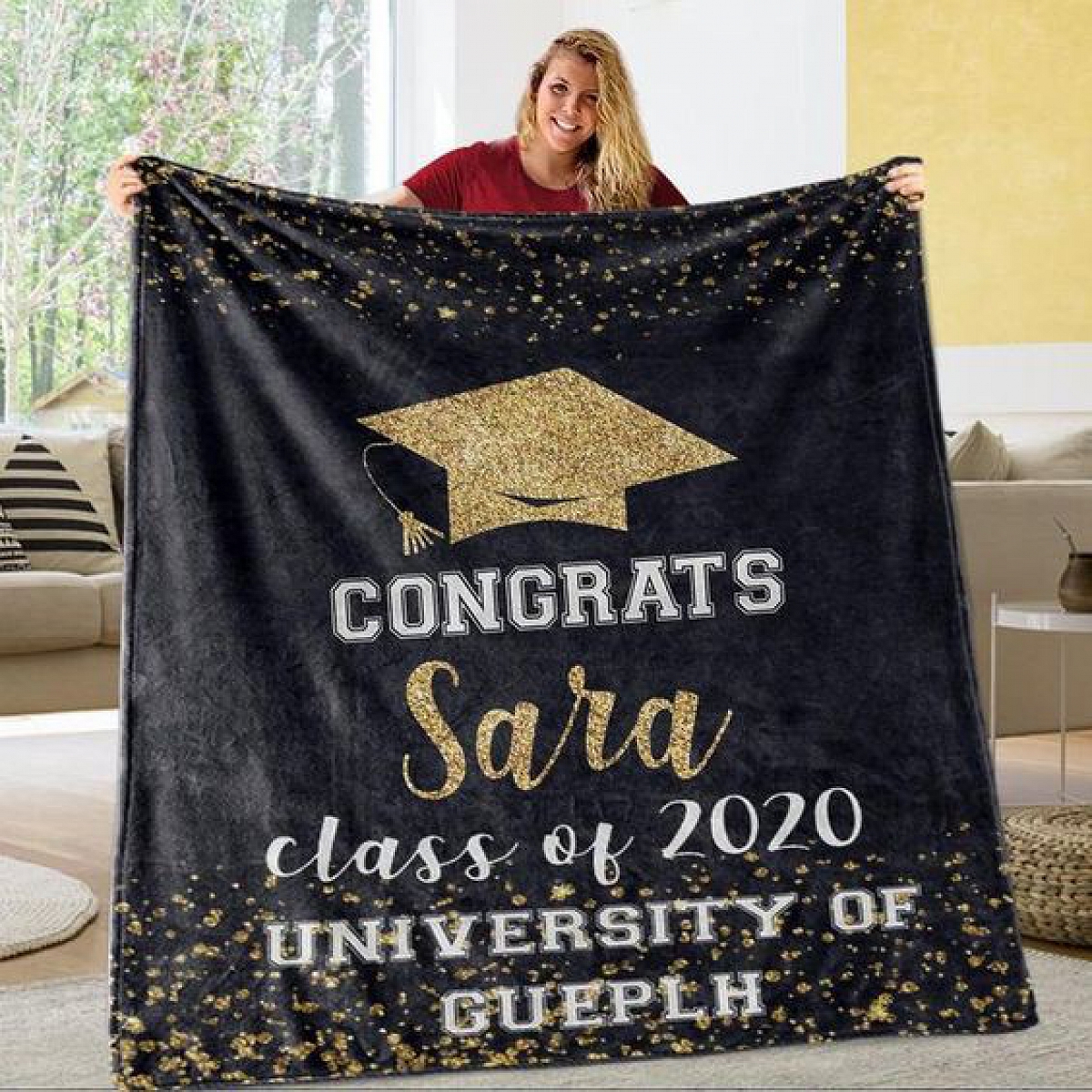 Personalized graduation discount blankets fleece throws