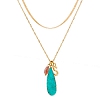 Multi-Layer Water Drop Pendant Necklace PW934