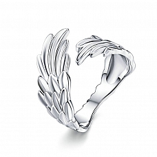 Sterling Silver Angel Wing Ring PWB320