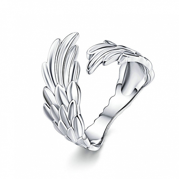 Sterling Silver Angel Wing Ring PWB320
