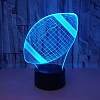 3D Rugby Illusion Lamp Gift 7/16 Colors PW552