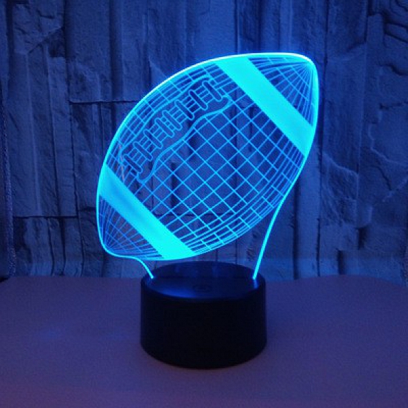 3D Rugby Illusion Lamp Gift 7/16 Colors PW552