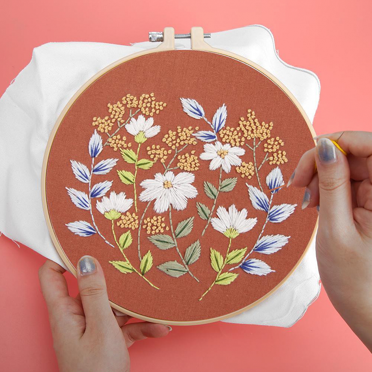 Fresh FlowerEmbroidery Kit(30x30cm) PW674 Personalized Gift PromiseIn