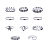 11-piece Starfish Wavy Shell Ring set PWB050
