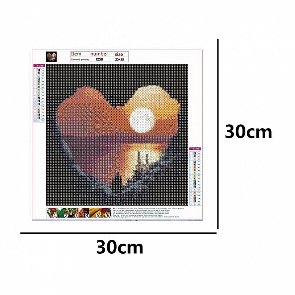 DIY Full Round Drill Diamond Painting - Heart Mountain PW705