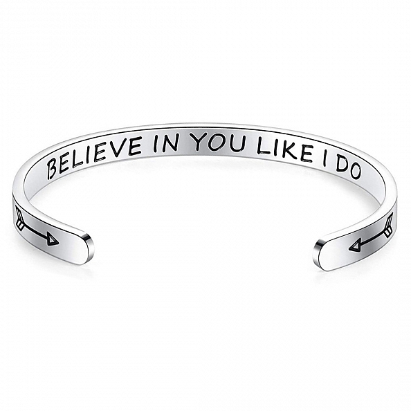 BELIEVE IN YOU LIKE I DO Inspirational Bangle PWB434