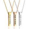 4 Sides Custom Name Bar Necklace PWB026