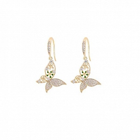 Crystal Butterfly & Flower Earrings PWB546