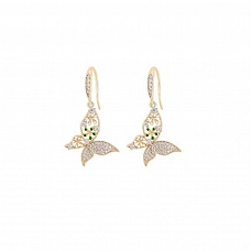 Crystal Butterfly & Flower Earrings PWB546
