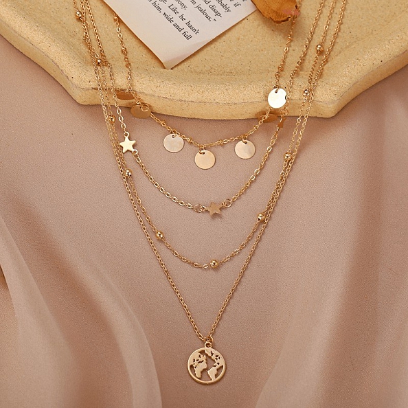 Fashion multi-layer necklace PWB065