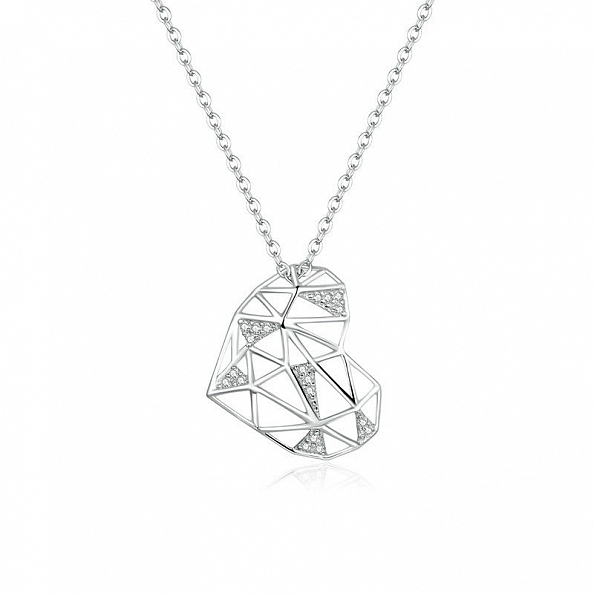 Irregular Heart Pendant Necklace PWB532