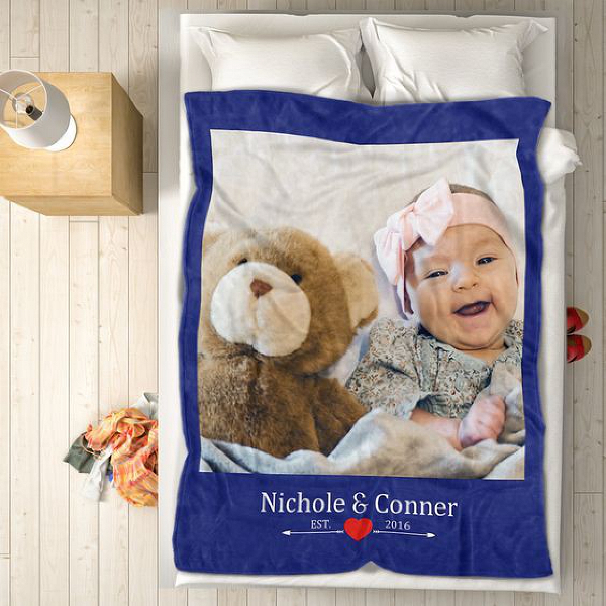 Custom Baby Photo Blanket Christmas PW143 - Personalized Gift - PromiseIn