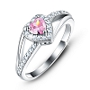 925 Sterling Silver Heart Ring PWB372