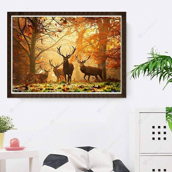 5D Full Drill Diamond Painting-Cute Deer PW734