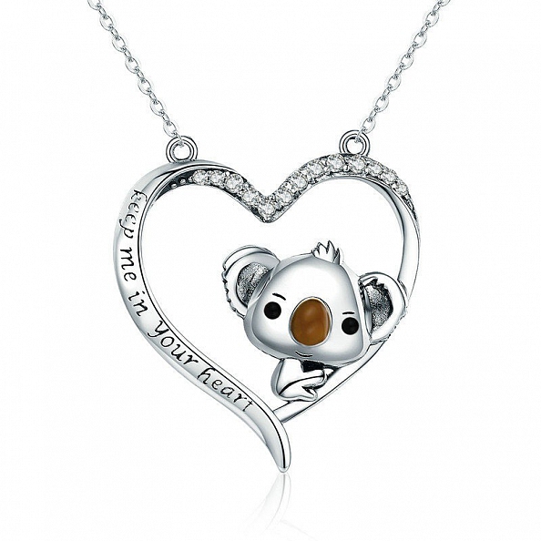 “Keep Me In Your Heart” Koala Pendant Necklace PWB374