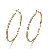 Shiny Zircon Hoop Earrings PWB289