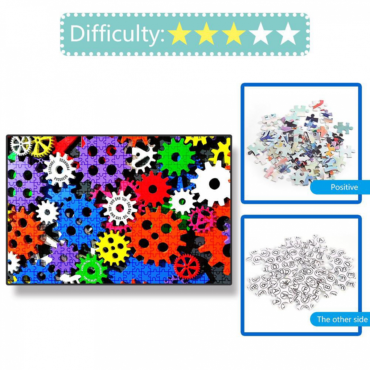 1000pcs Colorful WheelsJigsaw Puzzle(75x50cm) PW581 Personalized
