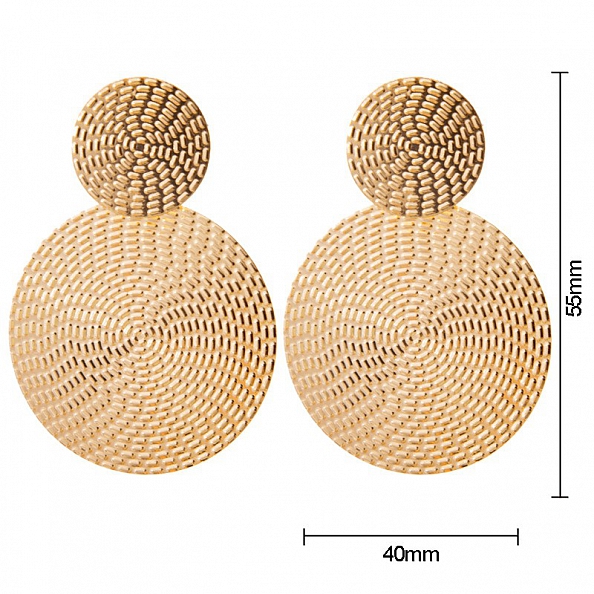 Retro exaggerated gold earrings PWB133